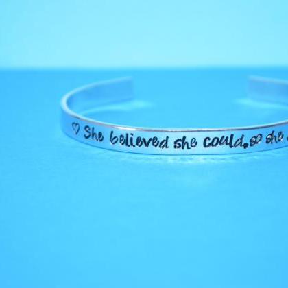 She Believed She Could 6 Inch Cuff Ready To Ship