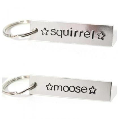 Squirrel And Moose Keychain Set