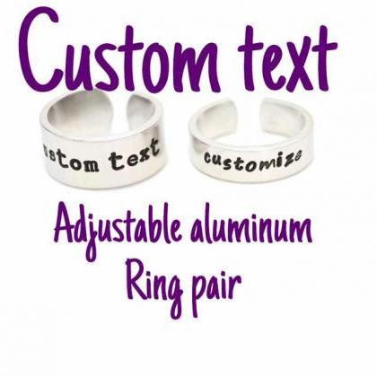 Custom Text Aluminum Adjustable Met..