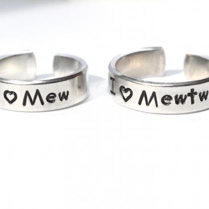 I Heart Mew And Mew Two Adjustable Aluminum Metal..