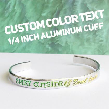 Color Text Custom Quote Aluminum Metal Stamped..