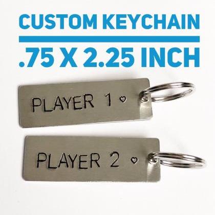 Custom Aluminum Keychain 2 X .75 Inch