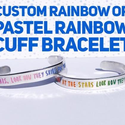 Custom Text Rainbow or Pastel 12 Ga..