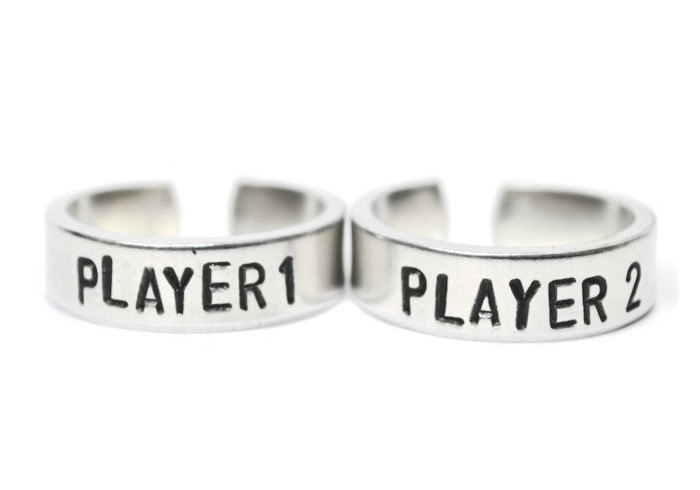 Player 1 And Player 2 Adjustable Ring Pair Ready To Ship