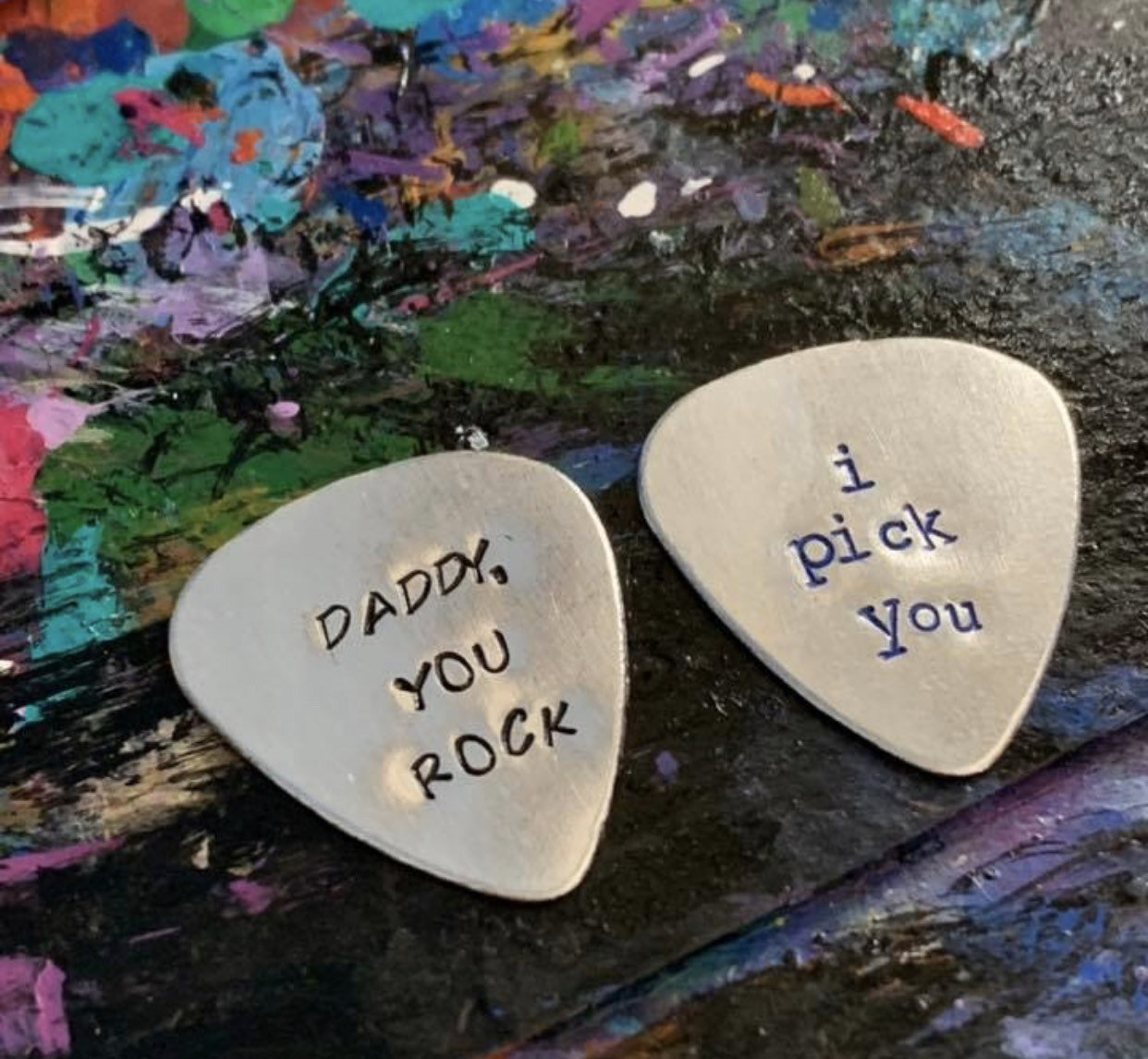 Aluminum guitar pick best sale