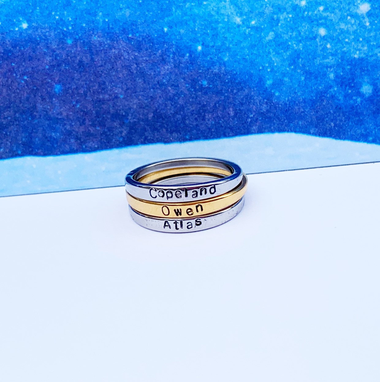 Stacking Ring In Stainless Steel, Gold Plated Or Rose Gold Plated