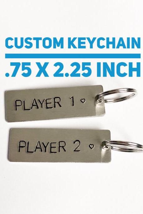 Custom aluminum keychain 2 x .75 inch